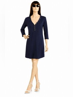 Lilly Pulitzer Palmetto T Dress True Navy Pima Cotton Size S